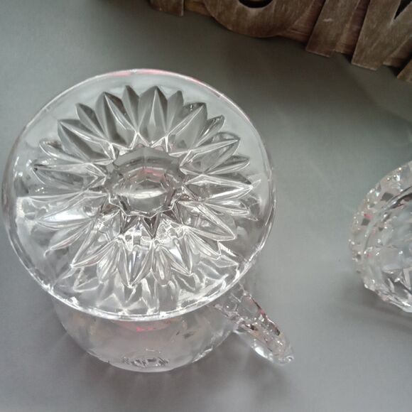 Cut Lead Crystal Footed Coveredsugar Etched Floral Design‎ - Picture 13 of 14
